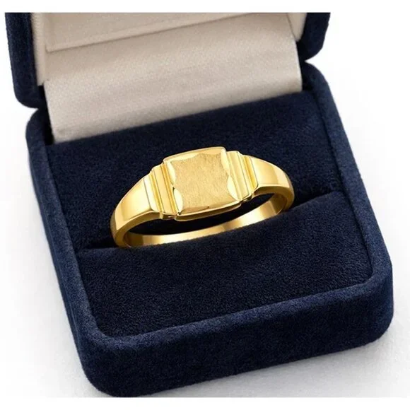 Signet Baby Ring Solid 10k Yellow Gold